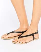 Thumbnail for your product : London Rebel Flat Leather Toepost Sandal