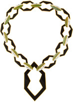 Thumbnail for your product : Eddie Borgo Gold-plated jade and howlite link necklace