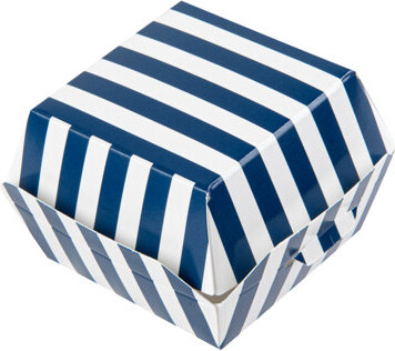 Restaurantware-2.5 x 2.5 x 2 Inch Mini Burger Boxes, 100 Clamshell Food Containers - Hinged Lid, Disposable, Plaid Paper Take Out Boxes, Serve Sliders