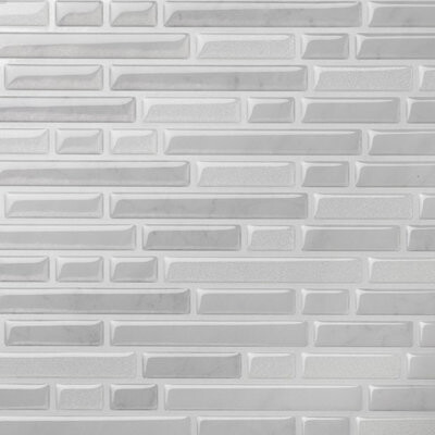 Tic Tac Tiles 10" x 10" PVC Peel & Stick Mosaic Tile in White