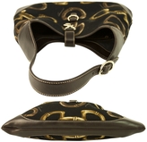 Thumbnail for your product : Gucci Black Brown Jackie O Canvas / Leather Monogram Horsebit Shoulder Bag