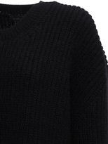 Thumbnail for your product : Ann Demeulemeester Ribbed Knit Wool Crewneck Sweater