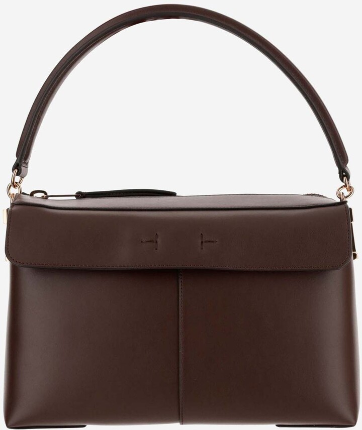 Tod's Case Small Leather Handbag In Marrone Africa