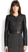 Thumbnail for your product : BCBGMAXAZRIA Duke Embossed Faux Leather Bomber Jacket