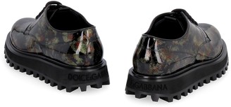 Dolce & Gabbana Glittered Patent Leather Derby Shoes