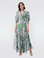 Diane von Furstenberg Lexie Silk-Blend Maxi Dress