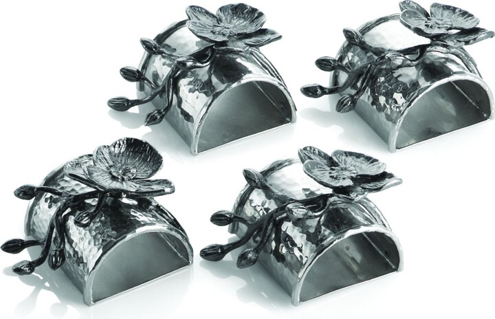 Michael Aram Black Orchid Napkin Ring Set