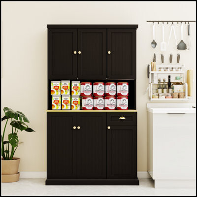 Winston Porter 71" Tall Kitchen Pantry Storage Cabinet
