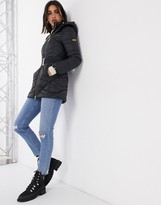 Thumbnail for your product : Barbour International zone longline quilted jacket with belt