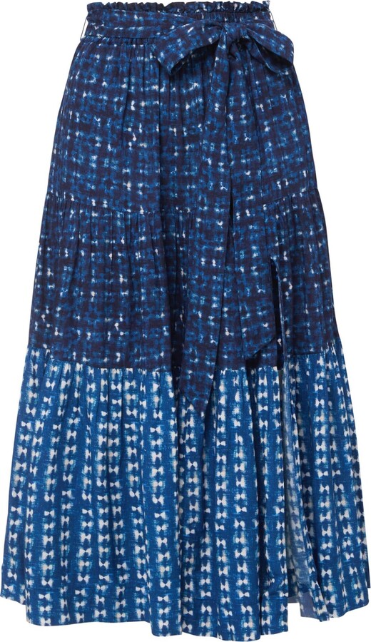 Bleached Denim Skirt ShopStyle UK