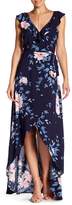 Thumbnail for your product : N. Tassels Lace Ruffle Trim Floral Print Maxi Dress