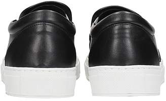 Marcelo Burlon County of Milan Slip On Black Leather Sneakers