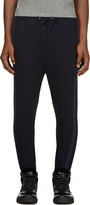 Thumbnail for your product : Robert Geller Seconds Navy Trimmed Cotton Lounge Pants