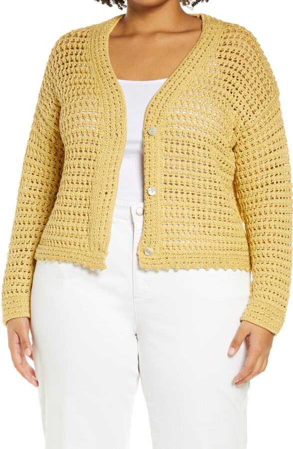 Plus Size Crochet Cardigan | ShopStyle