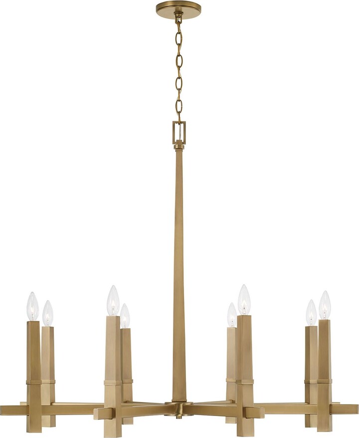 Capital Lighting Capital Blake 39" Wide Aged Brass 8-Light Chandelier