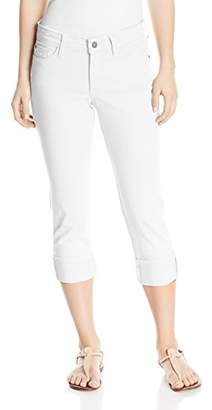 NYDJ Women's Petite Size Dayla Wide Cuff Capri Jeans in Colored Bull Denim