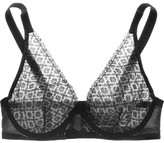 Thumbnail for your product : Calvin Klein Underwear Black Shadow lace plunge bra