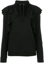 Thumbnail for your product : RED Valentino ruffle and lace trim sweatshirt