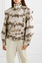 Thumbnail for your product : Isabel Marant Idaline Convertible Tie-dyed Denim Jacket - Army green