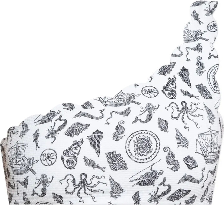 Marysia Swim Santa Barbara monochrome-print bikini top