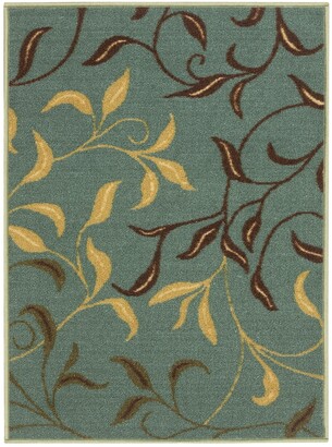 Ottomanson Ottohome Collection Non-Slip Rubberback Leaves Design Indoor  Area Rugs/Stair Treads - ShopStyle