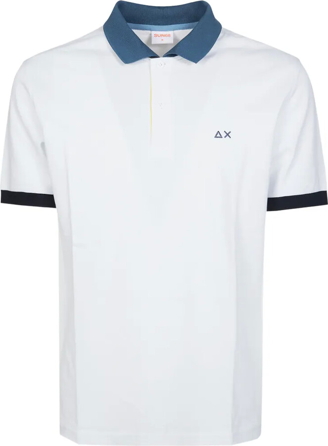 Sun 68 Contrast-Collar Polo Shirt