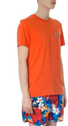 Ami Alexandre Mattiussi Salut Ca Va Orange Cotton T-shirt