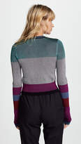 Thumbnail for your product : Diane von Furstenberg Long Sleeve Cropped Plaited Pullover