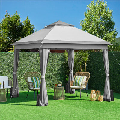 Yaheetech 11×11 FT Pop-Up Gazebo Tent with 4 Mesh Sidewalls