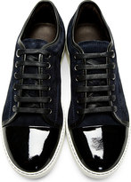 Thumbnail for your product : Lanvin Navy Suede Classic Tennis Sneakers