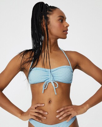 Cotton On Women's Blue Bikini Tops - Gathered Backless Halter Bikini Top -  Size M at The Iconic - ShopStyle Two Piece Swimsuits