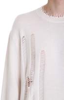Thumbnail for your product : Helmut Lang Distressed Wool Beige Sweater