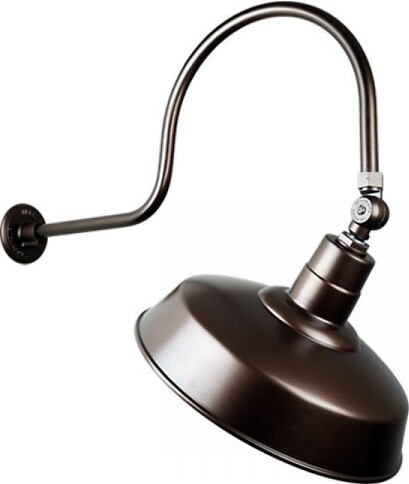 Hi-Lite Warehouse C Swivel Arm Outdoor Wall Sconce in Bronze Size: 14\