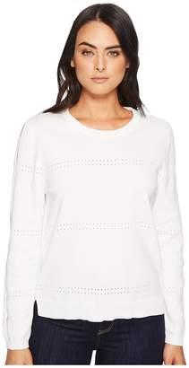 Michael Stars Cotton Knits Reversible Pullover with Sleeve Slashes Women's Clothing