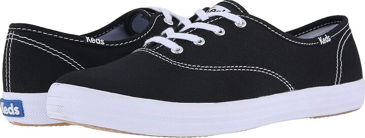 Keds Champion Canvas Lace-Up Women's Lace up casual Shoes Black Canvas : 5 B - Medium