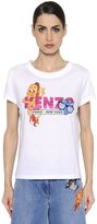 T-Shirt En Jersey De Coton Imprimé Kenzo