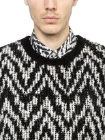 Thumbnail for your product : Kris Van Assche Zigzag Motif Wool Blend Sweater