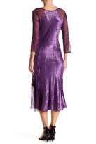 Thumbnail for your product : Komarov 3/4 Sleeve Solid V-Neck Dress (Petite)