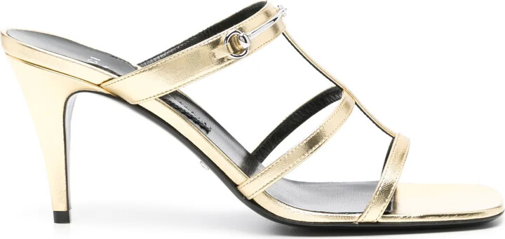 Gucci 75mm Horsebit-Detail Leather Sandals