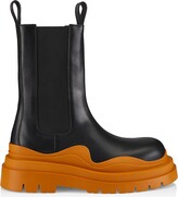 Thumbnail for your product : Bottega Veneta Contrast-Sole Leather Tire Boots