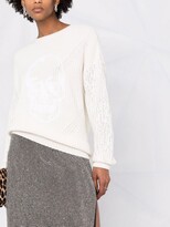 Thumbnail for your product : Philipp Plein Crystal-Embellished Knitted Jumper