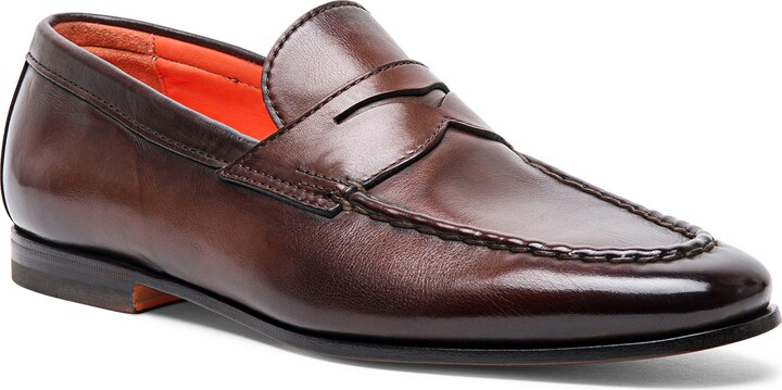 Santoni Door Penny Loafer