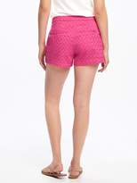 Thumbnail for your product : Old Navy Mid-Rise Everyday Eyelet Shorts For Women - 3.5 inch inseam