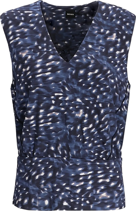 HUGO BOSS V-neck printed top