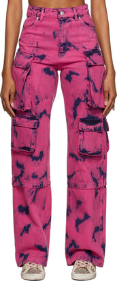 MSGM Pink Tie-Dye Jeans