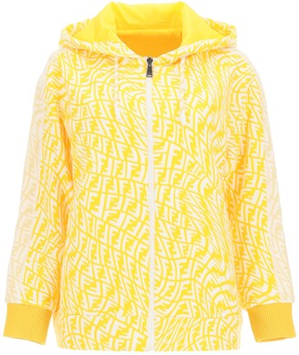 Fendi REVERSIBLE FULL ZIP SWEATSHIRT S Yellow, White Cotton, Technical -  ShopStyle