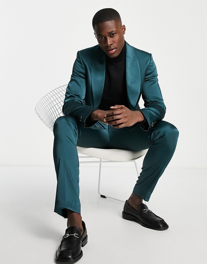 green suit with turtleneck