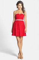 Thumbnail for your product : a. drea Embellished Lace Skater Dress (Juniors)