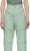 Thumbnail for your product : Ambush Green High-Waisted Jeans