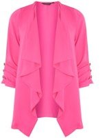 Dorothy Perkins Womens Pink Waterfall Button Jacket